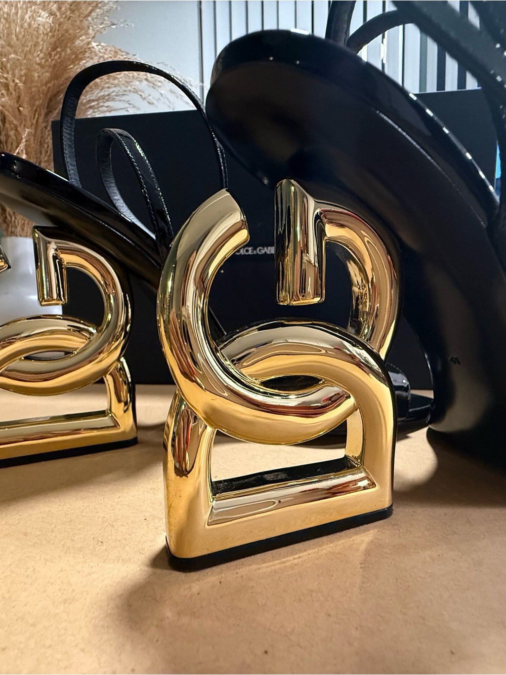 AUTHENTIC: Dolce & Gabbana Logo Heels - Picture 3 of 7